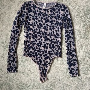 Victoria's Secret Navy Floral Bodysuit